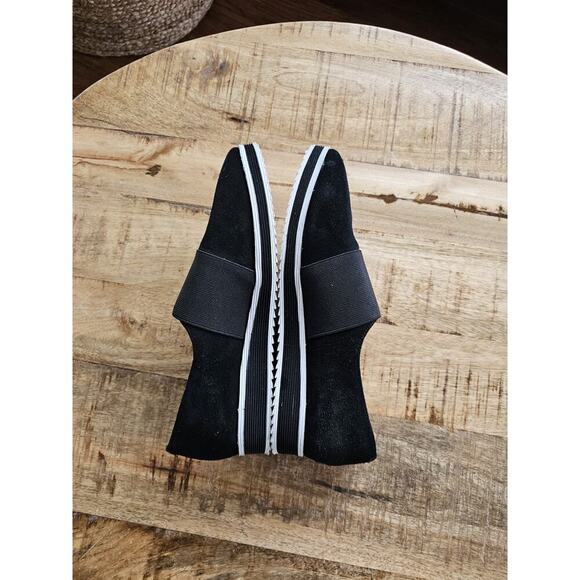 KARL LAGERFELD Kristi Black Leather Almond Toe Slip On Sneakers Shoes Women 6.5 - Picture 7 of 8